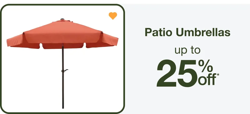 Up to 25% Off Patio Umbrellas — Shop Now!