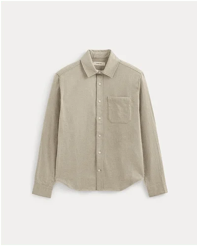 Image | Brushed Flannel Shirt | Heathered Oatmeal