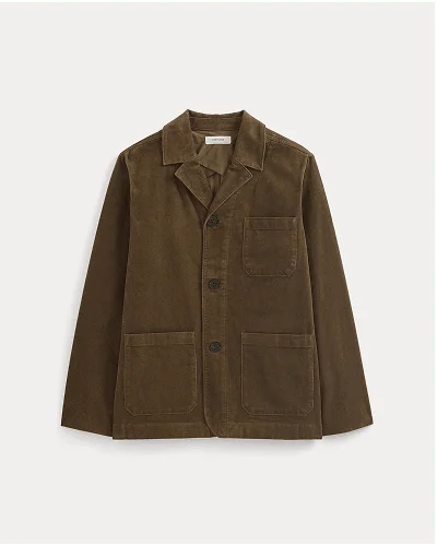 Image | Fine Wale Corduroy Chore Blazer |  Cocoa