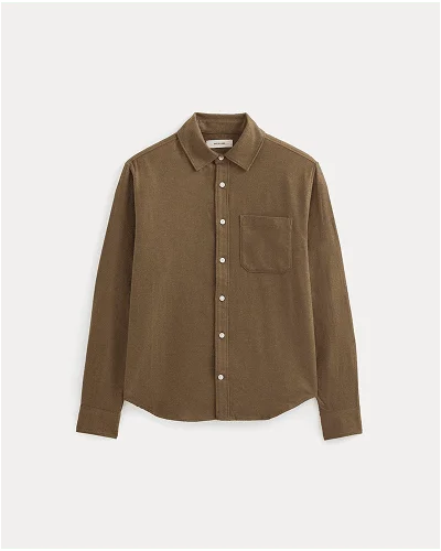Image | Brushed Flannel Shirt | Cocoa Brown