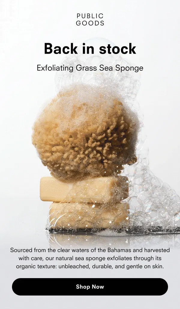 Back in stock: Exfoliation Grass Sea Sponge