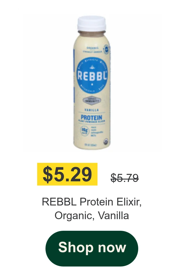 REBBL Protein Elixir, Organic, Vanilla