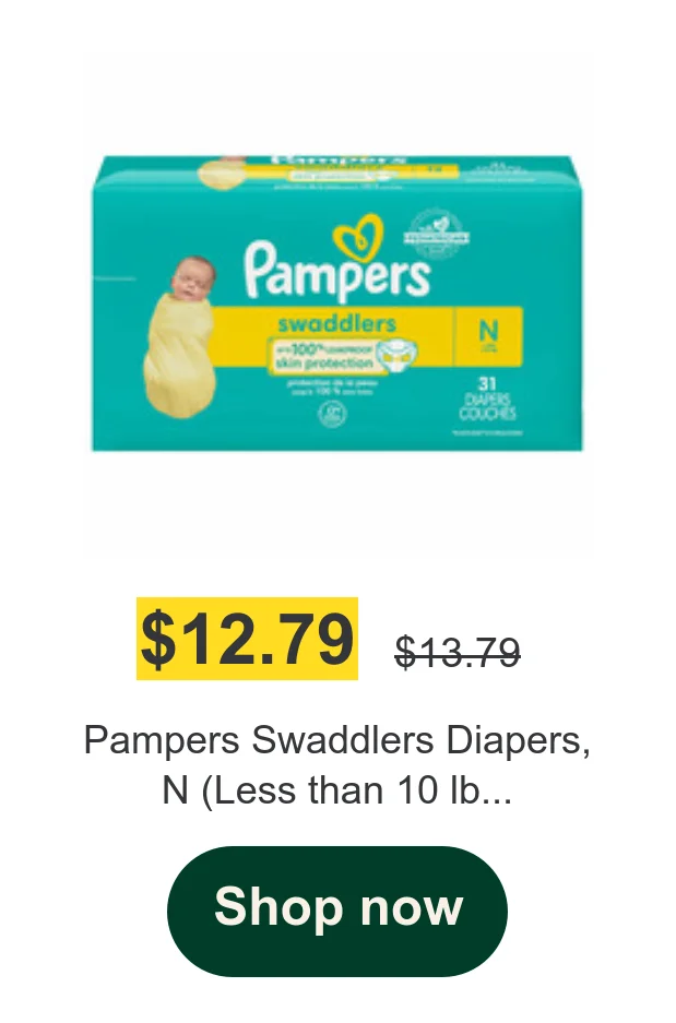 Pampers Swaddlers Diapers, N (Less than 10 lb...