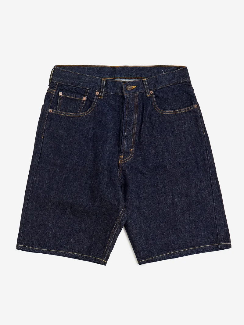 Image of Beams Plus 5 Pocket Shorts Denim - Indigo