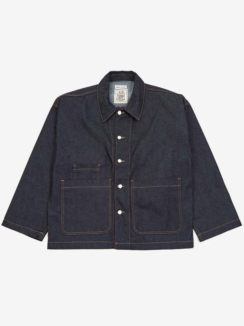 Image of Estudio Niksen Three-pocket Work Jacket - Indigo