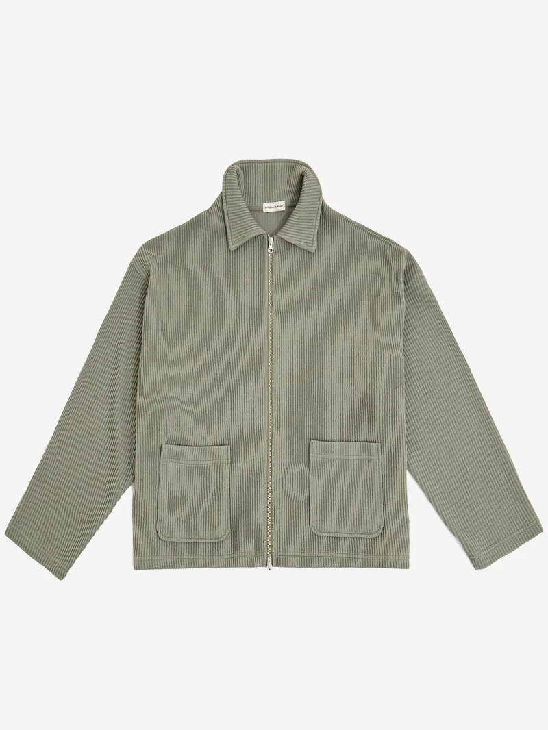 Image of Estudio Niksen Double-zip Pocket Sweater - Sage