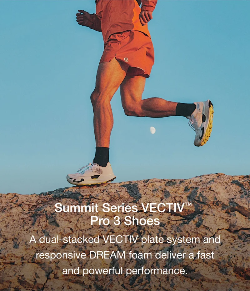 Summit Series VECTIV™ Pro 3 Shoes. A dual-stacked VECTIV plate system and responsive DREAM foam deliver a fast and powerful performance.