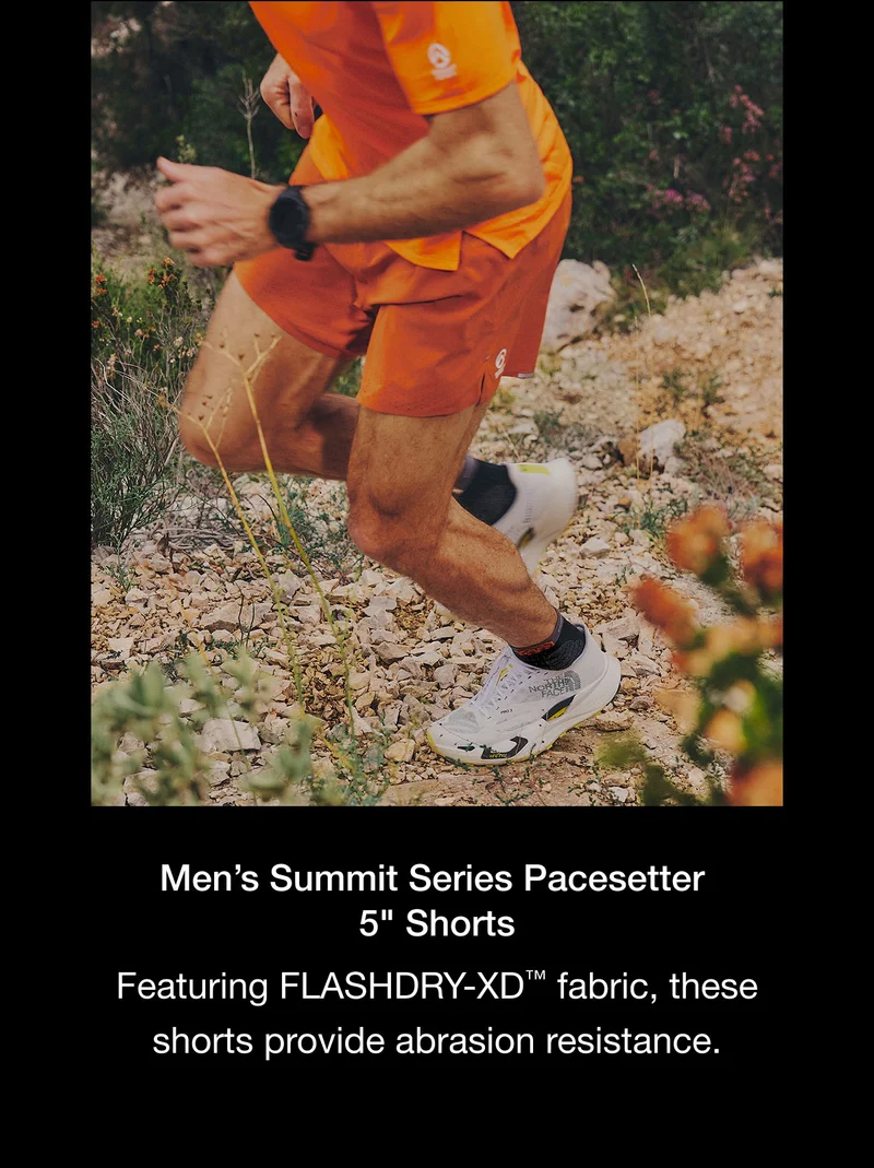 Men's Summit Series Pacesetter 5" Shorts. Featuring FLASHDRY-XD™ fabric, these shorts provide abrasion resistance.