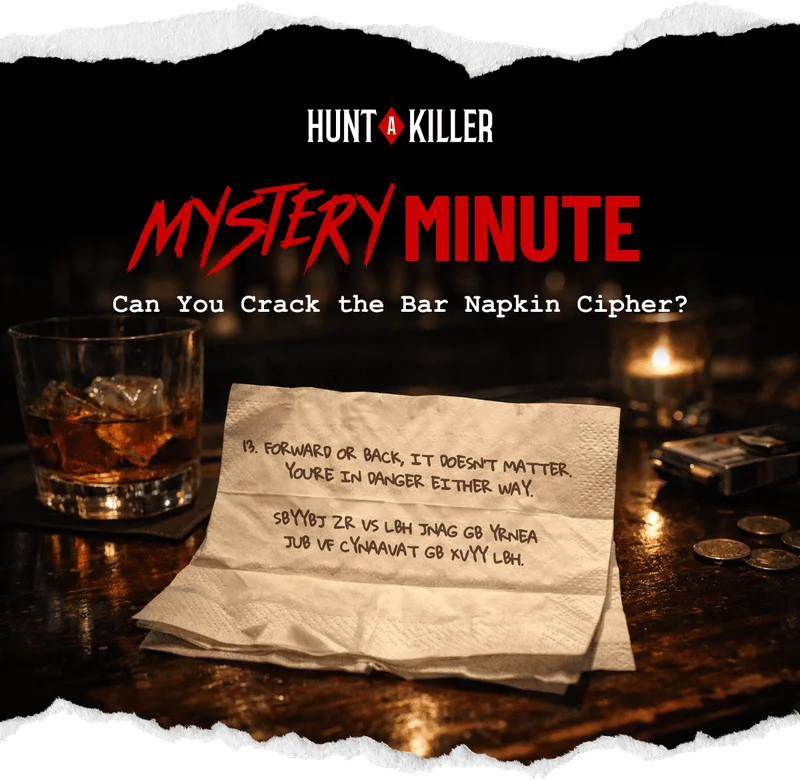 Mistery Minute. Can You Crack the Bar Napkin Cipher?