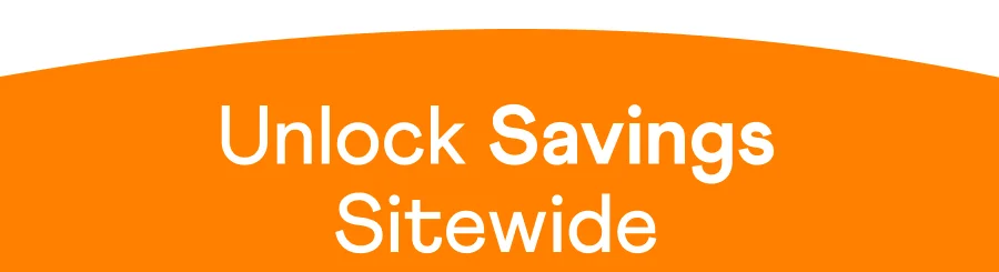 Text: Unlock Savings Sitewide