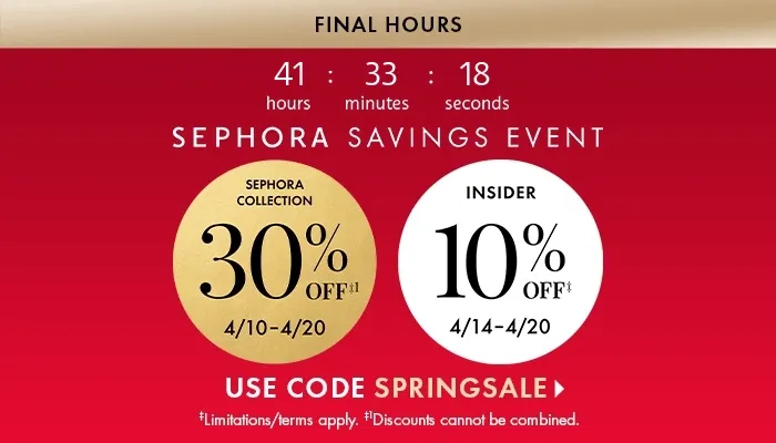 Sephora Savings Event Ends Tomorrow