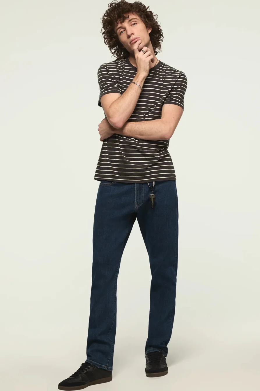 Image of Lucky Brand 410 Athletic Straight - Men's Pants Denim Straight Leg Jeans in Starship