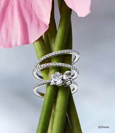 Disney x Pandora ring featuring Disney's Stitchey Stitch & Stone Ring