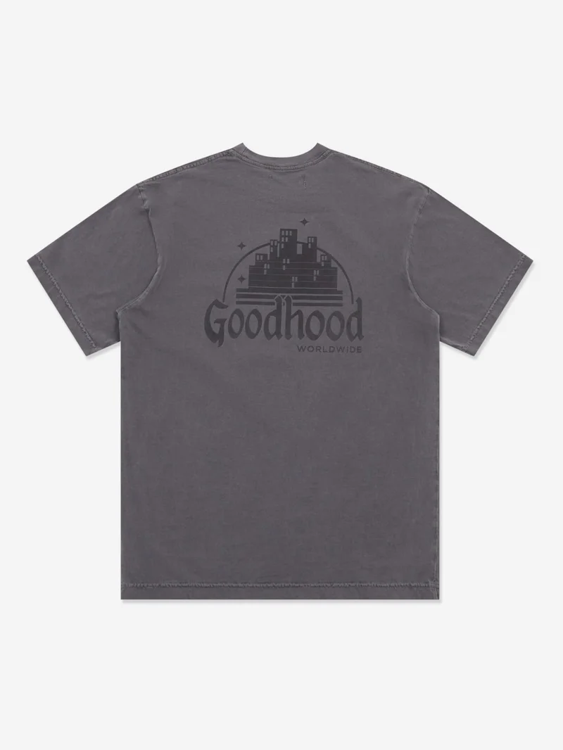 Image of Goodhood Worldwide Utopia T-Shirt - Faded Charcoal