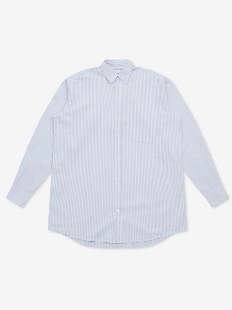 Image of Goodhood Worldwide Striped Big Shirt - Blue/White