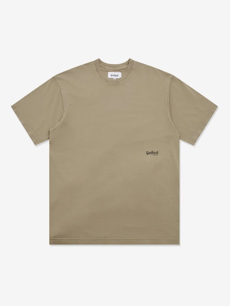 Image of Goodhood Worldwide Washed Yologo T-Shirt - Faded Olive