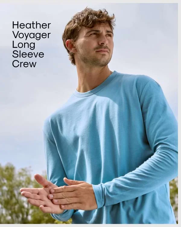 Heather Voyager Long Sleeve Crew
