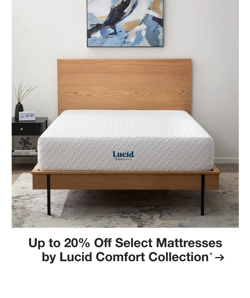 Up to 20% off Select Mattresses by Lucid Comfort Collection*
