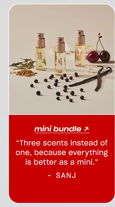Sanj: Mini Bundle “Three scents instead of one, because everything is better as a mini.”