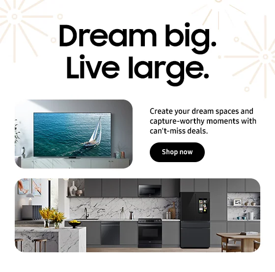 Dream big. Live large.
Create your dream spaces and capture-worthy moments with can't-miss deals.Shop now