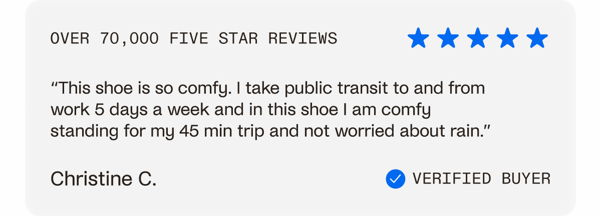 Over 70,000 five star reviews