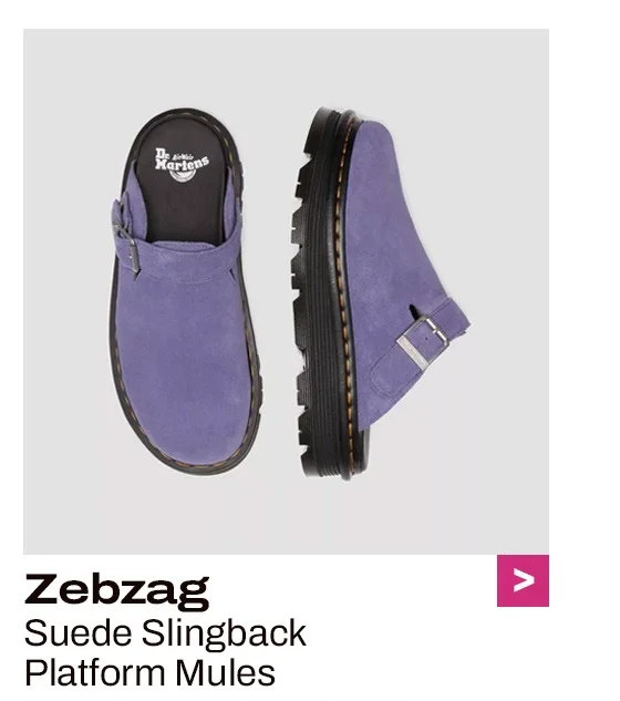 Zebzag Suede Slingback Platform Mules
