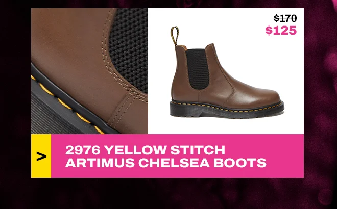 2976 Yellow Stitch Artimus Chelsea Boots