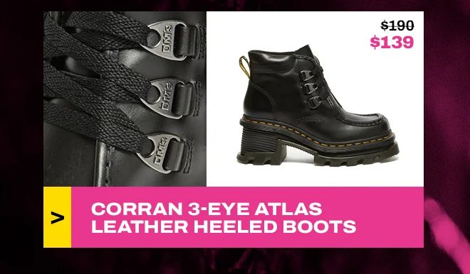 Corran 3-Eye Atlas Leather Heeled Boots