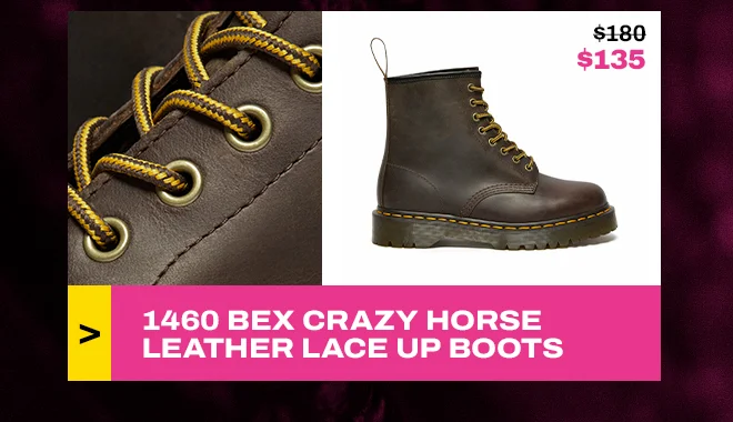 1460 Bex Crazy Horse Leather Lace Up Boots