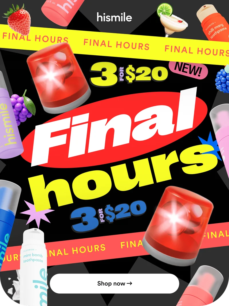 Final Hours! 3 for $20!
