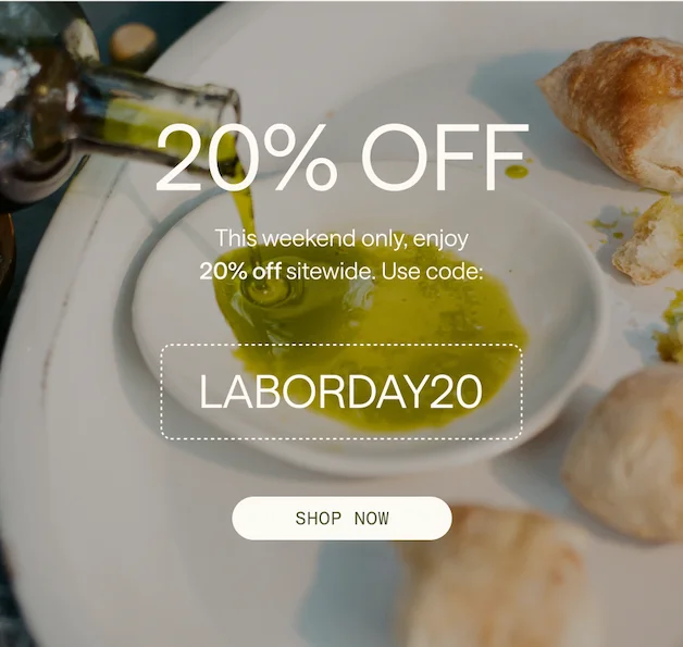 Get 20% Off For Labor Day