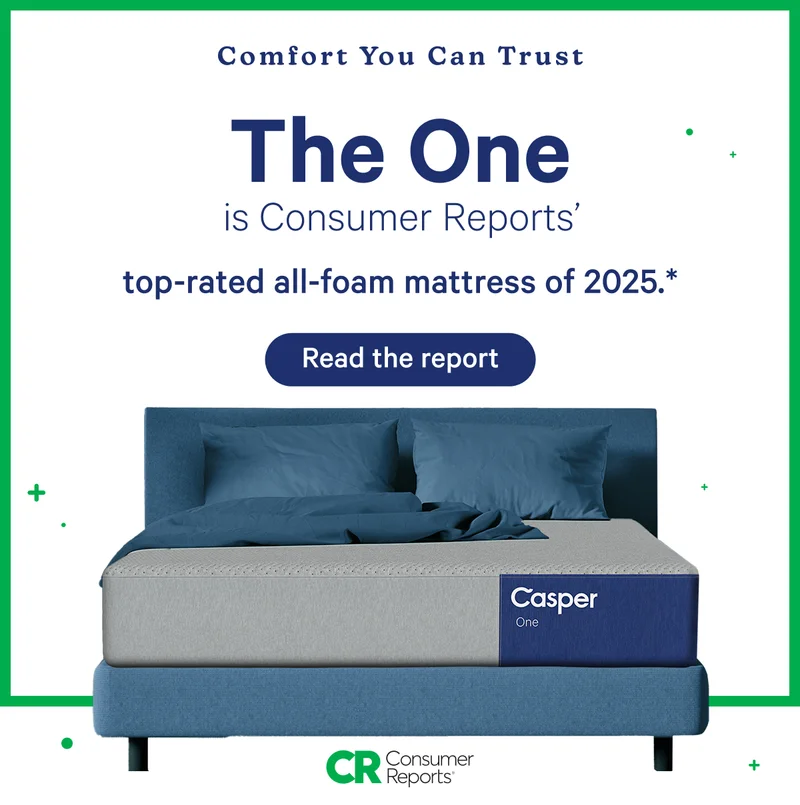 Comfort You Can Trust; The One is Consumer Reports' top-rated all-foam mattress of 2025.*