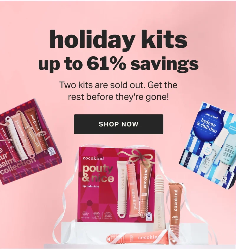 holiday kits up to 61% savings