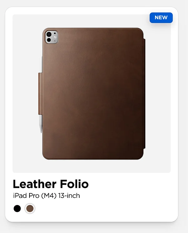 Leather Folio Plus. Brown Leather 13 inch.