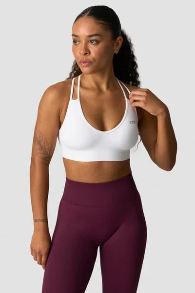 Image of Define Seamless V-neck Sports Bra White