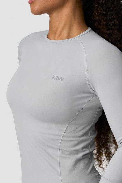 Image of Define Seamless Long Sleeve Light Grey