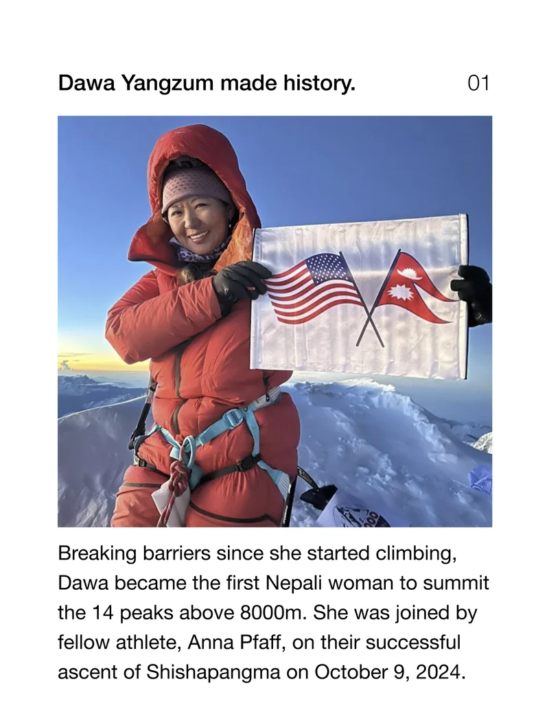 Dawa Yangzum made history.
