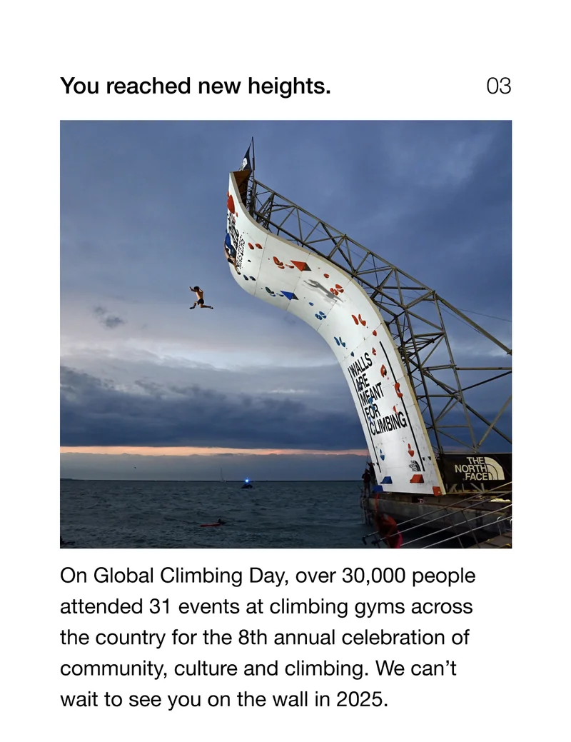 You reached new heights.