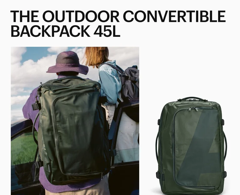 The Outdoor Convertible Backpack 45L