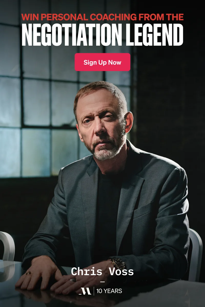 Get 1:1 coaching from the negotiation legend. Sign Up Now