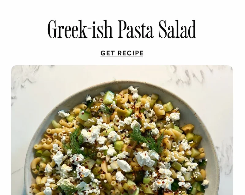 Greekish Pasta Salad