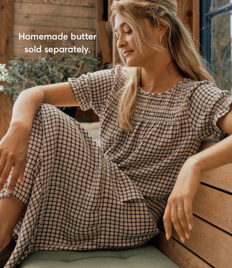 Homemade butter sold separately.