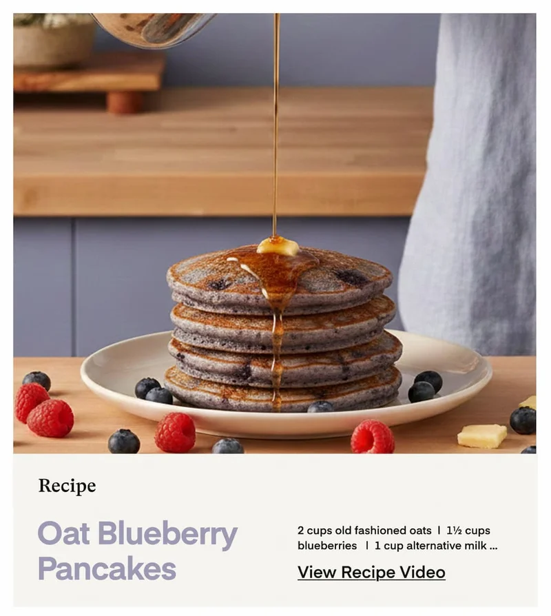 Blueberry Oat Pancakes