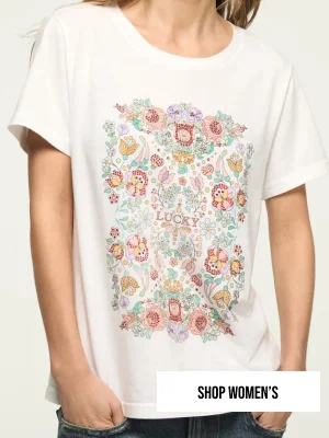 Fresh graphics. There's no such thing as too many tees. Shop women's tees.