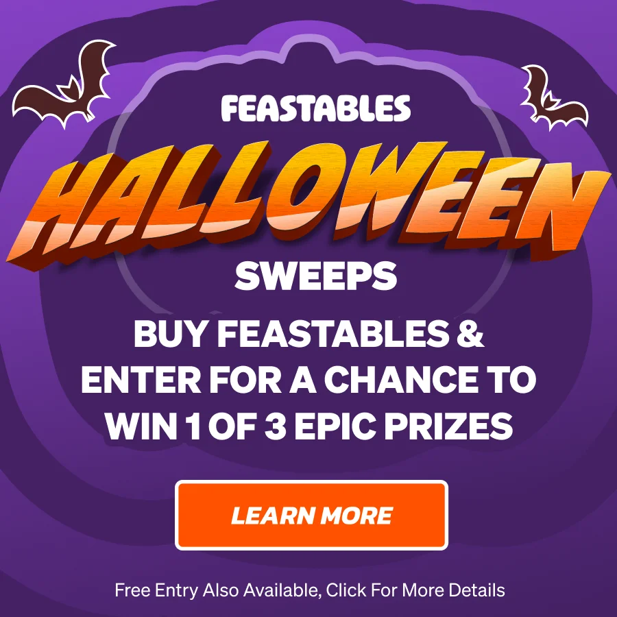 Feastables Halloween Sweepstakes! Buy Feastables & enter for a chance to win 1 of 3 epic prizes! Click here to learn more. Free entry also available, Click for more details.