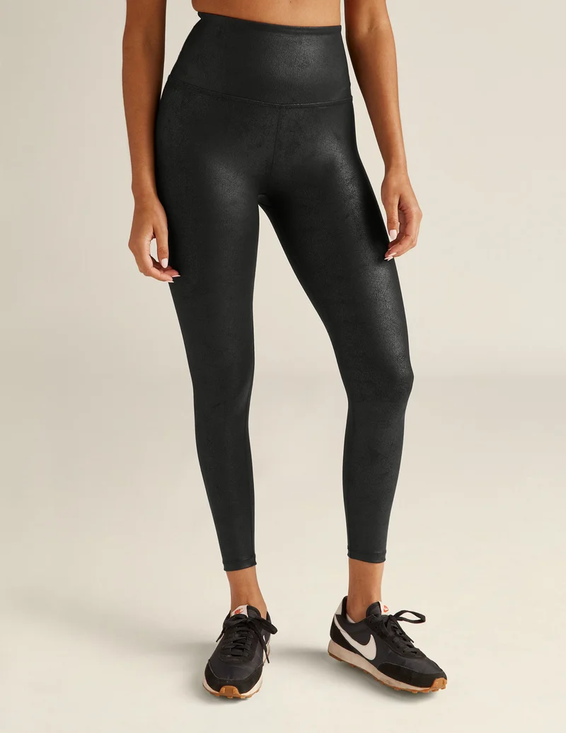 Image of Leatherette High Waisted Midi Legging