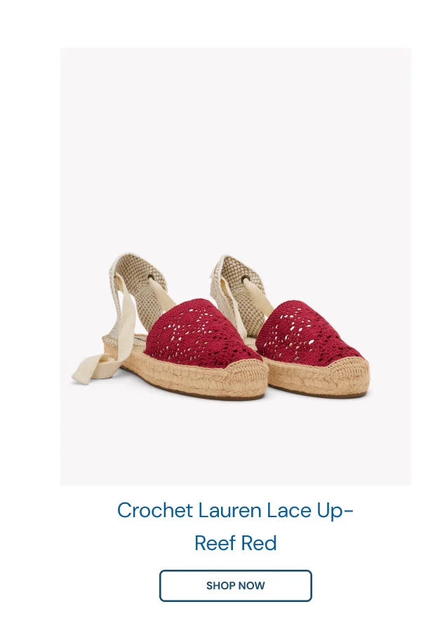Crichet Lauren Lace Up Espadrille Ref Red Shop Now