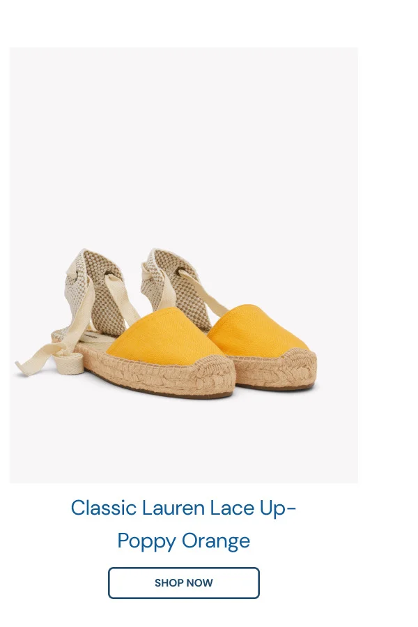 The Lauren Lace Up Espadrille Poppy Orange Shop Now