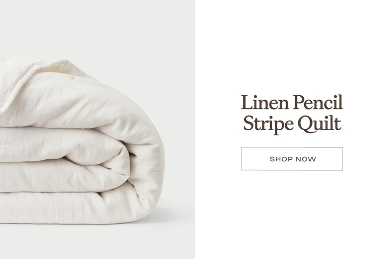 Shop The Linen Pencil Stripe Quilt