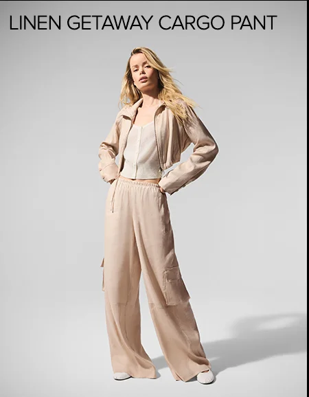 LINEN GETAWAY CARGO PANT